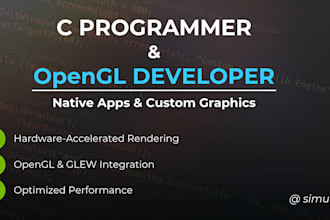 develop c opengl and glew graphics apps, engines or simulations