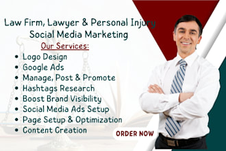 be your law firm, lawyer, personal injury social media marketing manager