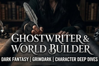 ghostwrite dark fantasy, grimdark, and epic fiction stories