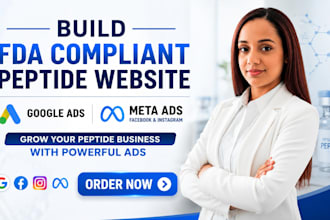 build fda compliant peptide website peptide google ads peptide facebook meta ads
