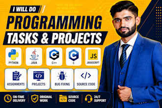 do python java and c programming tasks assignments and software projects
