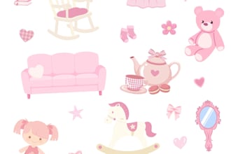 graphic design a custom cute aesthetic printable sticker sheet