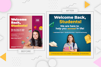 create modern flyers and print media designs
