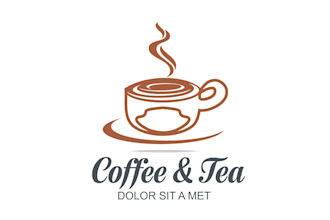 create a luxury coffee, tea, or beverage logo design