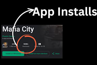 mobile app promotion, 100m app installs users, android app rating review