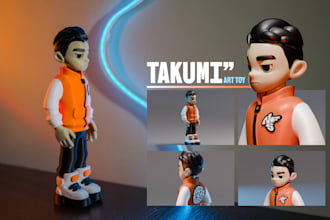 design and model art toys for 3d printing or rendering