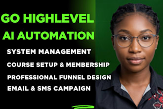 build your gohighlevel website, funnel, CRM automation and a2p 10dlc setup