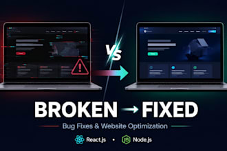 fix bugs and speed up your react or nodejs website