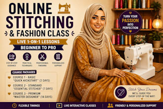 teach you sewing tailoring and ribbon embroidery online