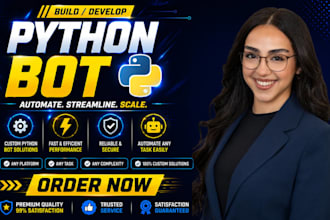 develop python bot telegram discord chatbot crypto trading bot scraper