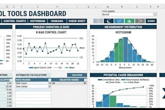 provide automated 7 qc tools excel templates and reports
