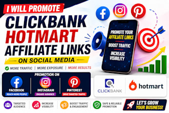 promote your clickbank hotmart and affiliate products professionally