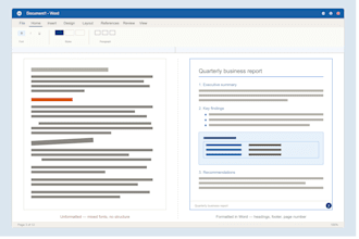 format microsoft word documents reports and assignments