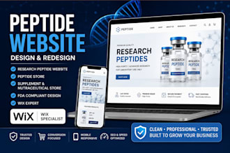 design fda peptide website, research peptide website and peptide store