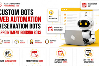 create web automation and appointment booking bot, web scraping, reservation bot