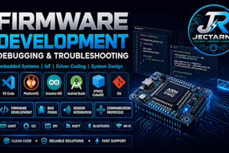 develop debug and optimize firmware for microcontrollers