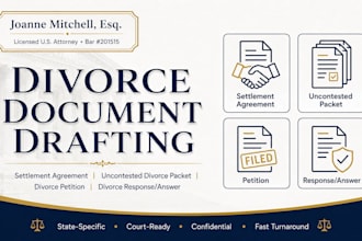 prepare complete uncontested divorce paperwork for your state