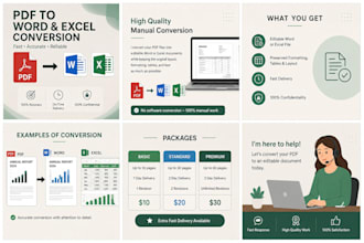 pdf to editable word or excel manually