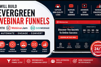 build evergreen webinar funnels with webinarjam and everwebinar