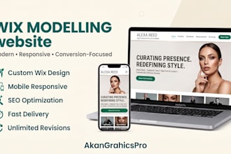 design  wix portfolio website for modeling agencies fashion models influencers