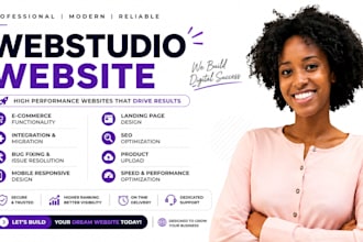 design, redesign webstudio website, responsive website and ecommerce store