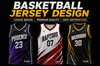 design custom sports jersey, football, cricket, basketball and esports