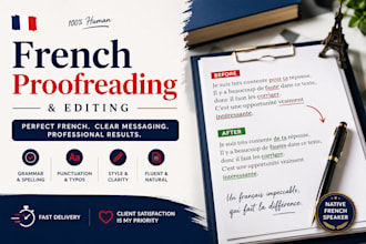 manually proofread and edit your french text
