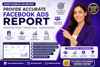 provide accurate facebook ads report, retargeting audience strategy, improve