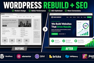 rebuild, redesign wordpress website with seo optimization
