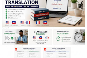translate english, french, and haitian creole professionally