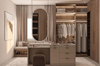 modern walk in closet,residential interior,store layout design,millwork wardrobe