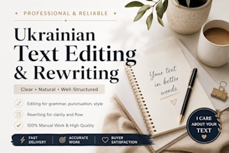 review, rewrite and edit ukrainian text