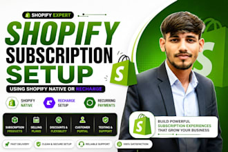 set up shopify subscriptions using shopify native , recharge