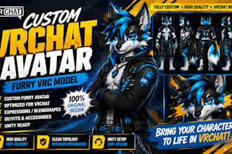 custom vrchat furry avatar, vrchat, vr character, nsfw, vrc avatar commissions