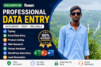 accurate data entry, excel data entry, PDF to excel