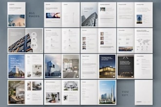 design real estate multifamily properties brochure, commercial property booklet