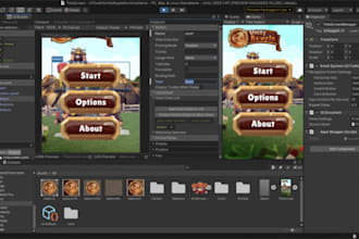 design stunning user interface, game ui ux, hud, wireframe design in unity, ue5