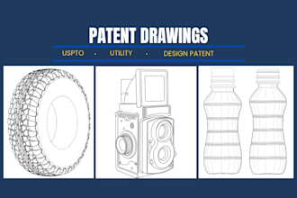 create uspto patent drawings for utility and design patent applications