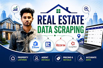 do perfect zillow scraping for real estate data, realtor leads within 24 hours