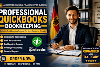 do quickbooks online bookkeeping, bank reconciliation, cleanup financial reports