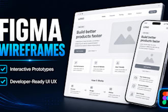 design figma wireframe and interactive figma prototype website ux