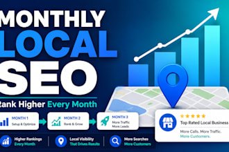provide monthly local SEO service for local business gmb ranking