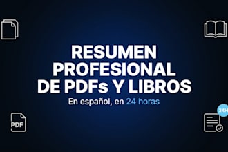 resumir tu PDF, libro o documento en español en 24 horas