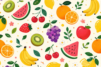 create unique watercolor seamless pattern