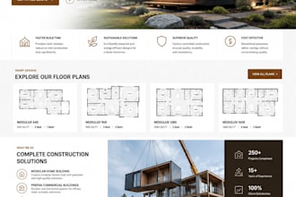 create a modular or prefab construction company website