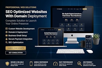 build SEO optimized website with deployment on domain
