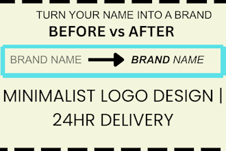 do professional minimalist brand design in 24h delivery