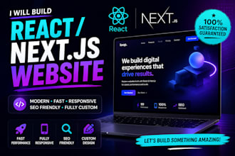build a modern react or nextjs website