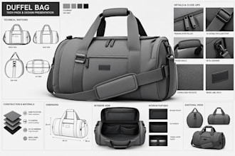 do 3d model high quality render bags 3d travel bag backpack design