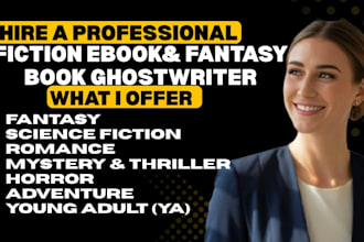 be fiction ebook ghostwriter, fantasy book ghostwriter, ghost writer for KDP